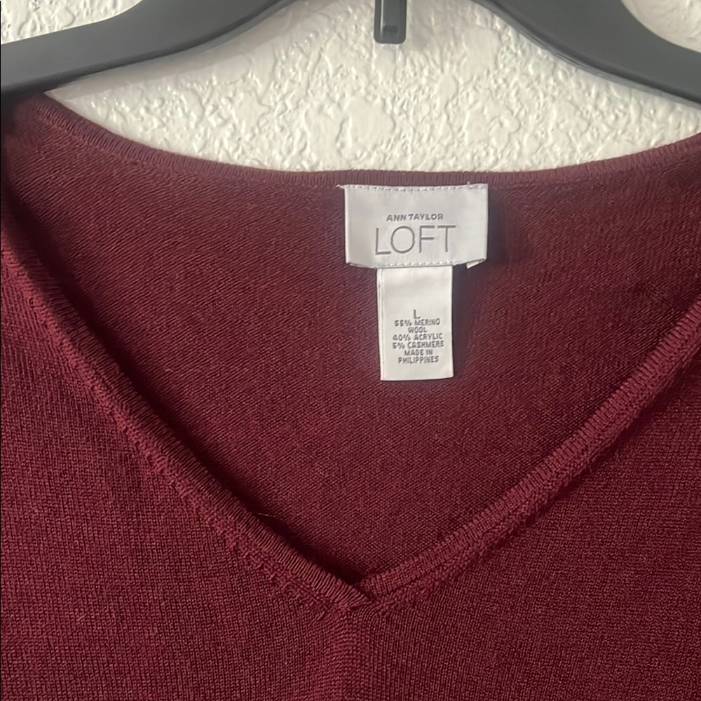 LOFT Women's Burgundy Sweater
